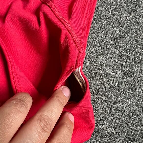 Outdoor Voices Red TechSweat High Neck Crop Top Sports Bra L - Picture 8 of 8